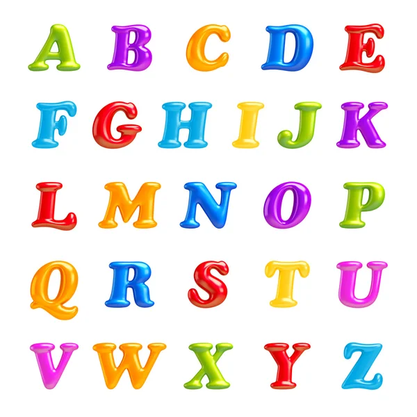 ABC collection. Alphabet 3D Font creative. Isolated Letters. — Stock ...