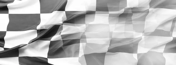 Checkered black and white racing flag