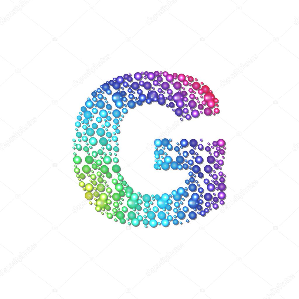 Circle rainbow letter G Stock Vector by ©1001_holiday 43361683