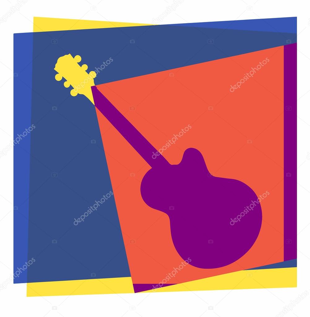 Pop art. Acoustic guitar Stock Vector by ©Argentique 36196625