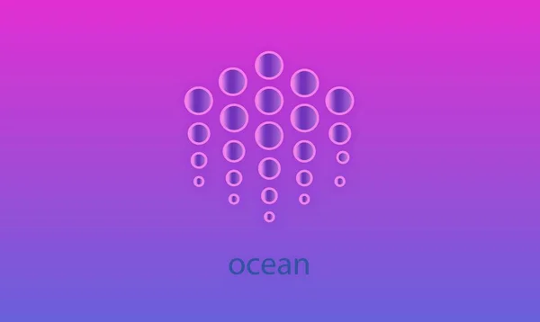 ocean virtual currency logo images. 3d illustration.