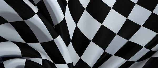 Checkered black and white flag illustration background