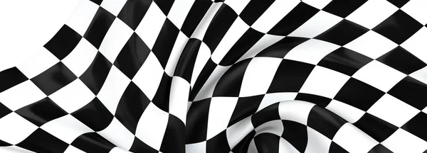 A black and white checkered flag pattern background