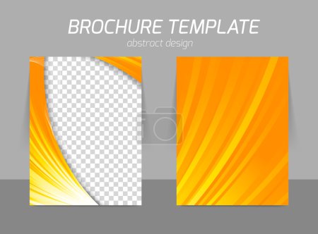 Illustration for Orange sun light flyer template for hot warm sale design - Royalty Free Image