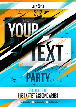 Illustration for Party poster template. Vector - Royalty Free Image