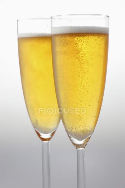 Glasses with sparkling wine — Stock Photo