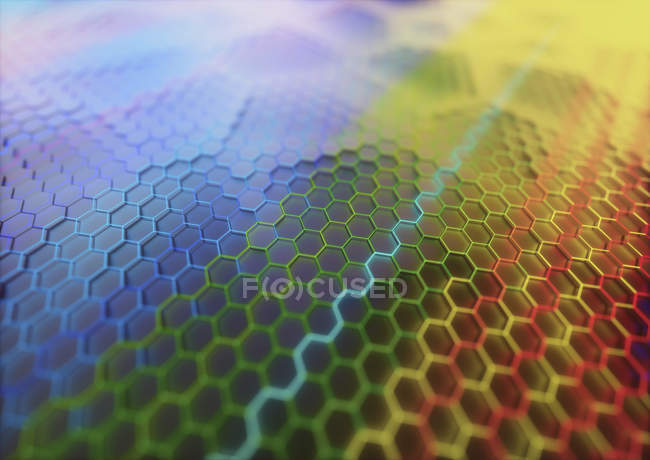 Graphene sheet, abstract digital illustration. — Stock Photo