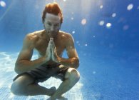 Man Sitting Underwater — Stock Photo