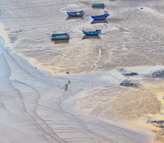 Lake kasumigaura scenery in fujian province, high angle view — Stock Photo