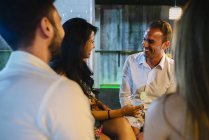 People drinking in bar — Stock Photo