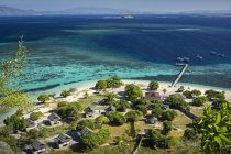 Indonesia, East Nusa Tenggara, Ende, Flores, Elevated view of island resort — Stock Photo