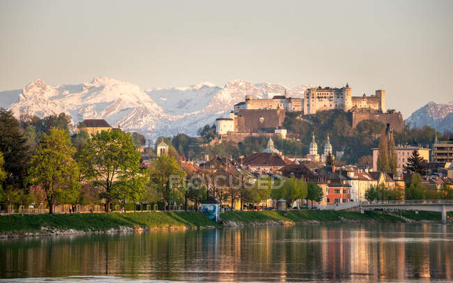 Hohensalsburg Castle and old town — Stock Photo