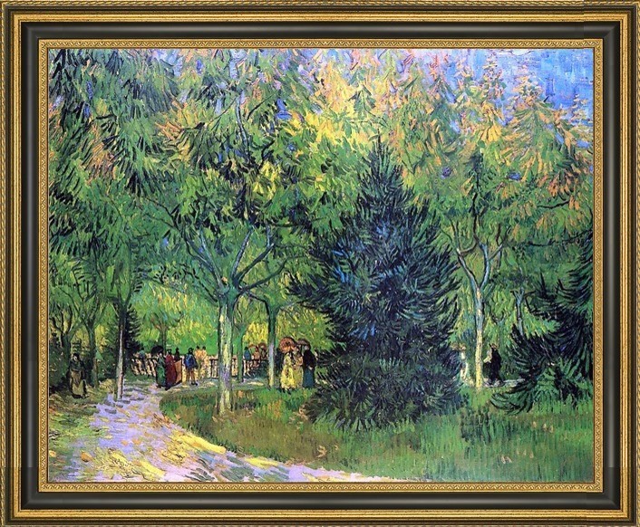 Vincent Van Gogh A Lane in The Public Garden at Arles Framed Canvas ...