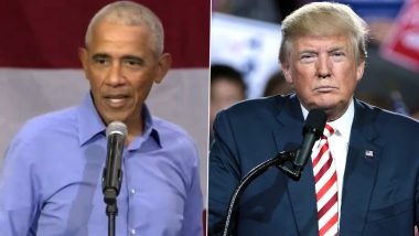 ‘Do You Think Donald Trump Ever Changed a Diaper?’ Barack Obama Makes Crowd Go ROFL With His Adult Diaper Joke on US Presidential Candidate (Watch Viral Video)