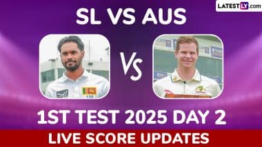 AUS 654/6d in 154 Overs  | Sri Lanka vs Australia Live Score Updates of 1st Test 2025 Day 2: Dominant Visitors Declare After Mammoth First-Innings Total