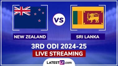 New Zealand vs Sri Lanka Free Live Streaming Online, 3rd ODI 2024-25: How To Watch NZ vs SL Cricket Match Live Telecast on TV?