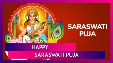 Saraswati Puja 2025 Wishes, Messages & Basant Panchami Greetings To Mark the Arrival of Spring