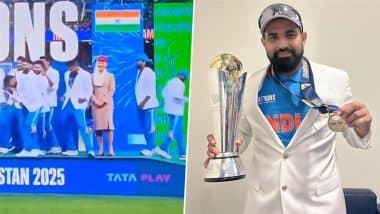 Mohammed Shami Leaves Stage As Team India Players Celebrate ICC Champions Trophy 2025 Title Win With Champagne, Video Goes Viral