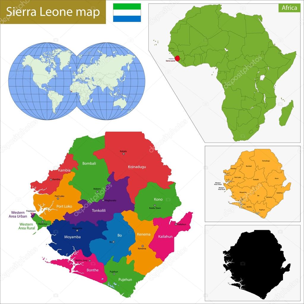 Sierra Leone map Stock Vector Image by ©Volina #68718533