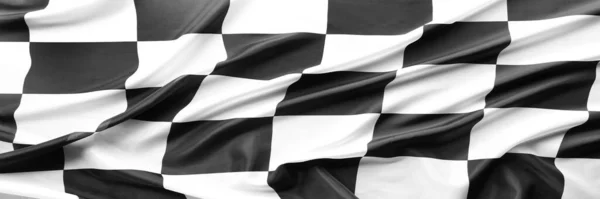 Checkered black and white racing flag