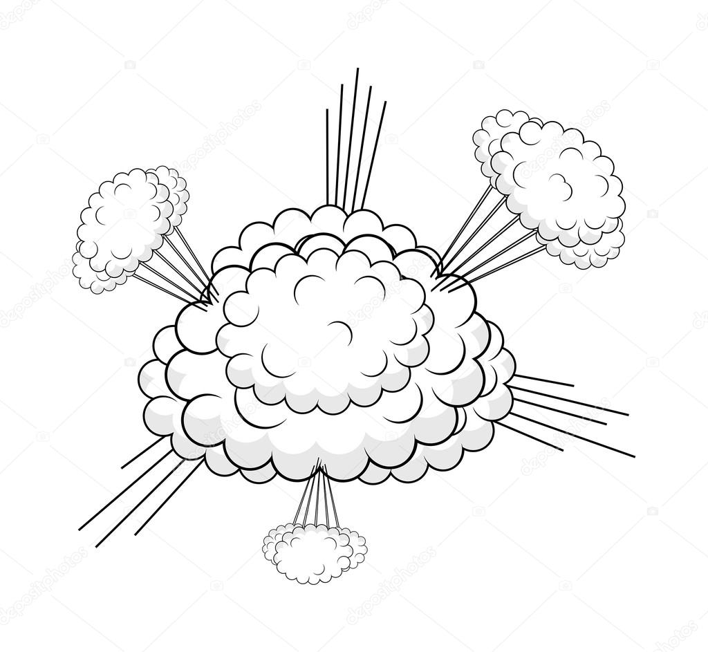 Retro Bursting Clouds — Stock Vector © baavli #62775353