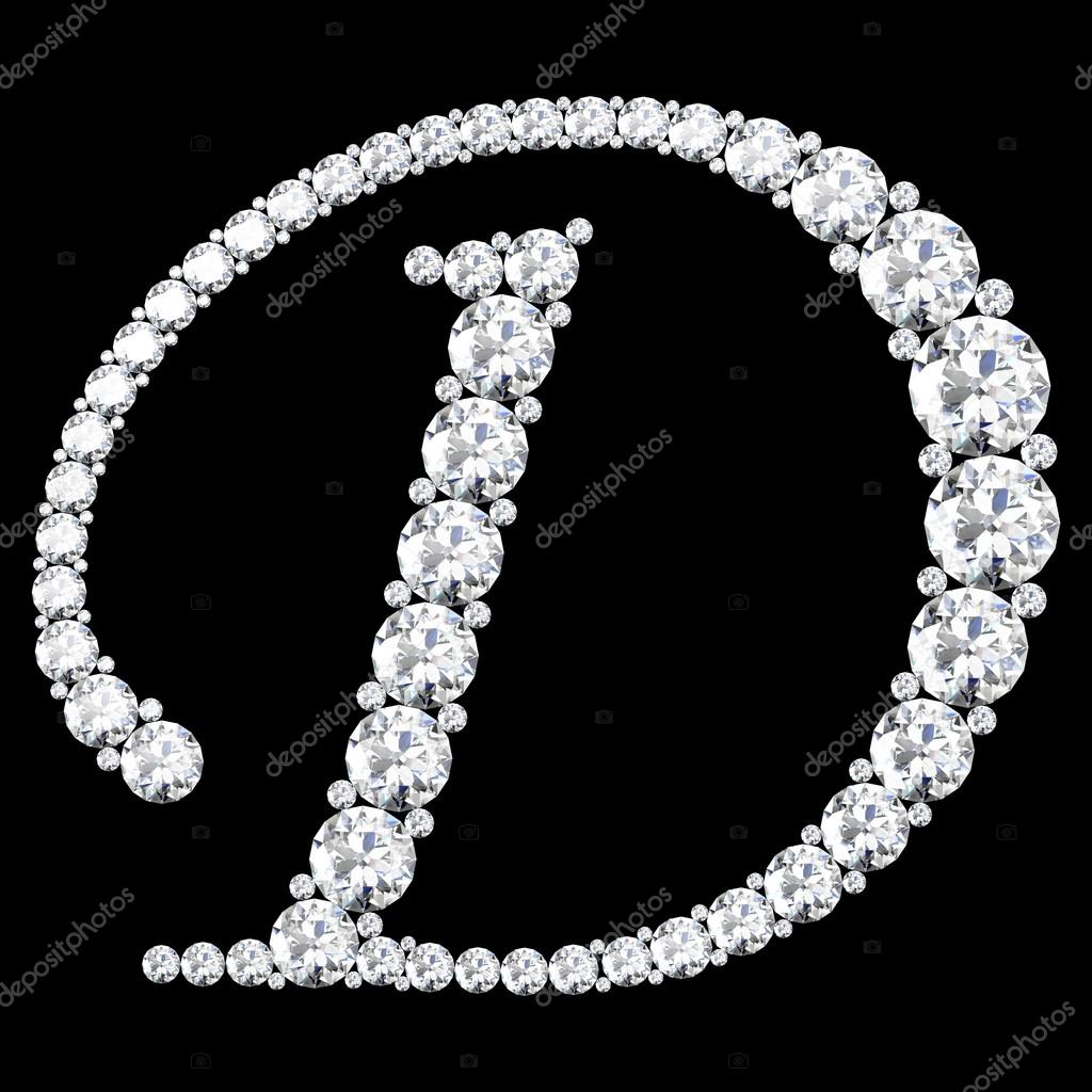 D Letter made from diamonds and gems Stock Photo by ©Boykung 64530185