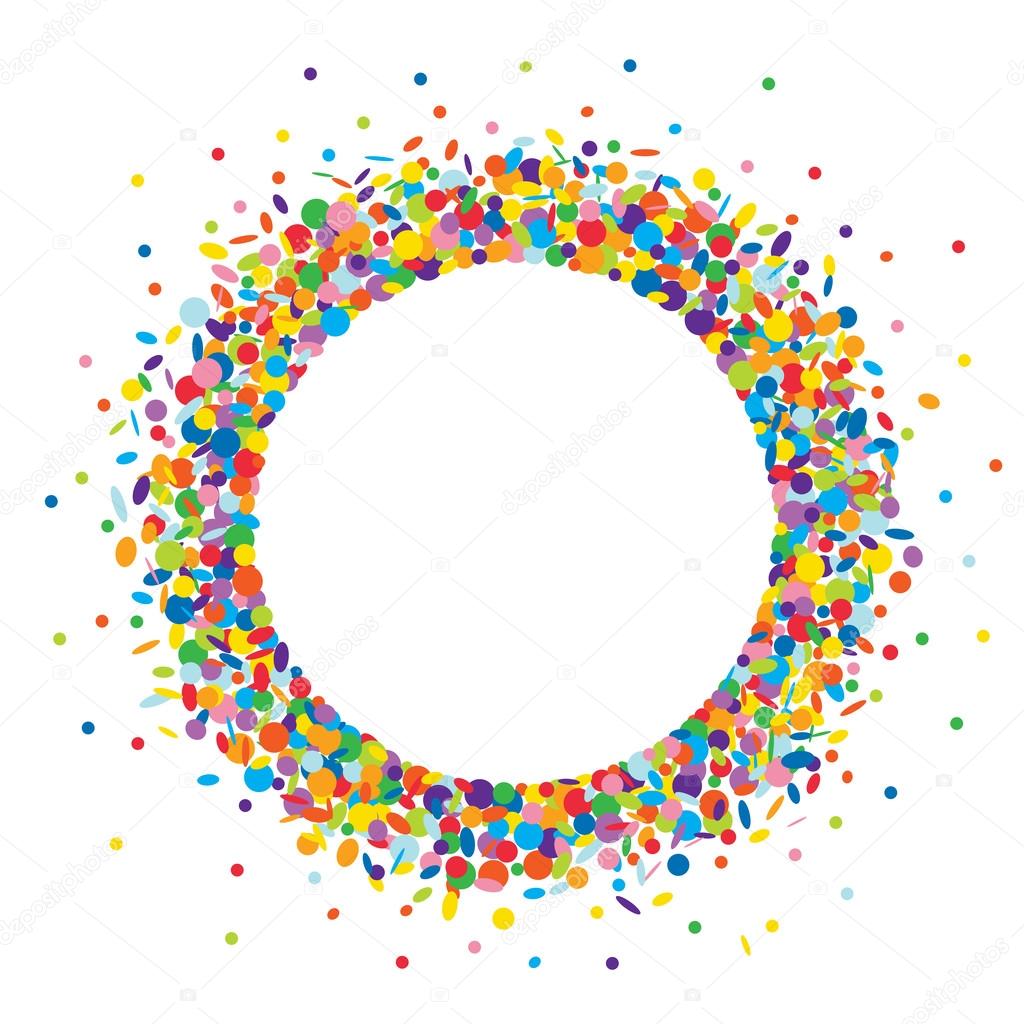 Confetti round frame Stock Vector by ©tatus 56122533