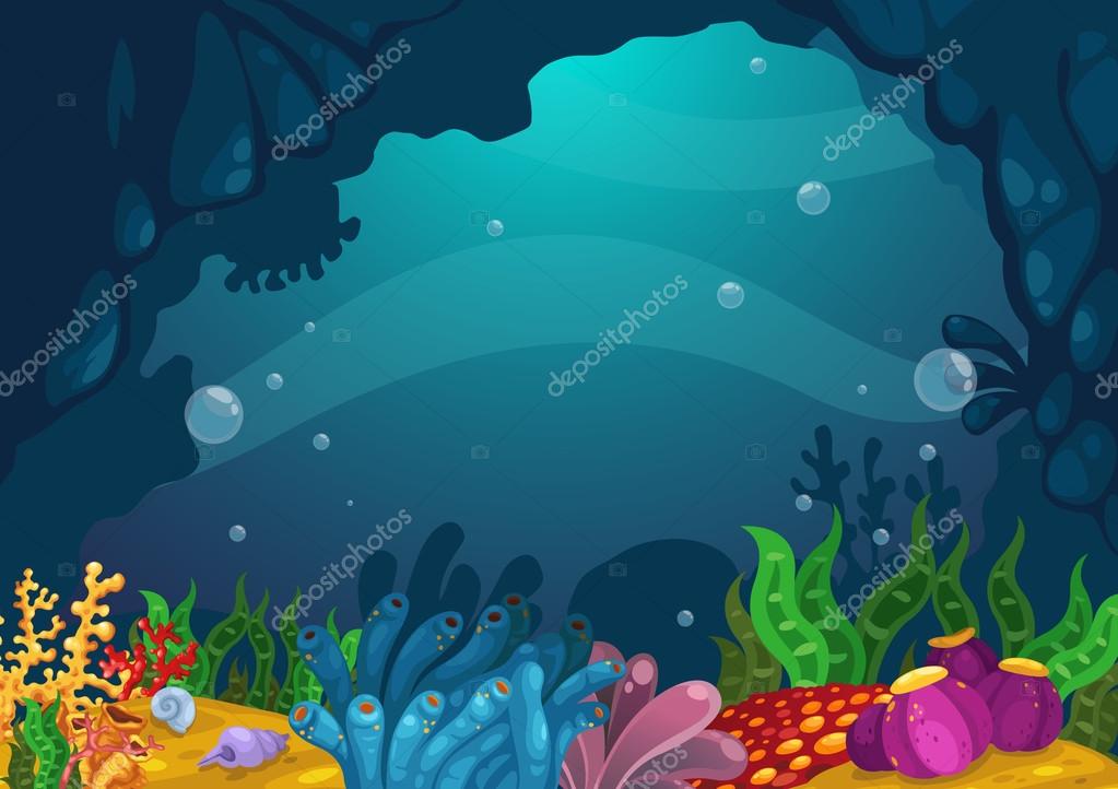 Under the sea background vector Stock Vector Image by ©jehsomwang #57469969