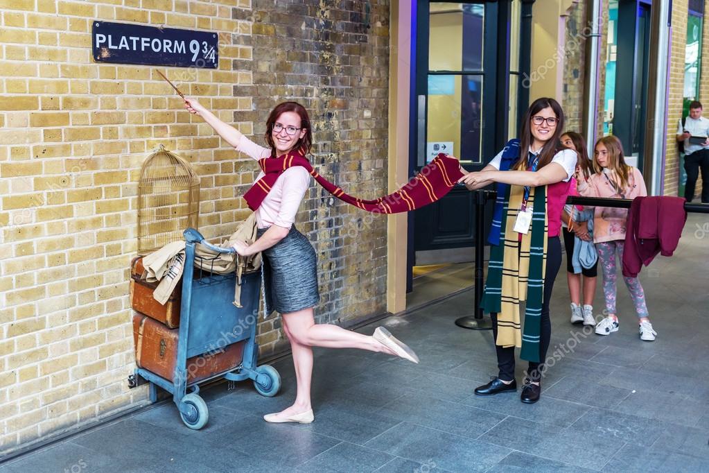 Platform 9 three-quarter from Harry Potter Movies at Kings Cross ...