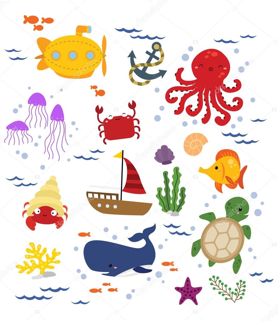 Under the sea Vector Art Stock Images | Depositphotos