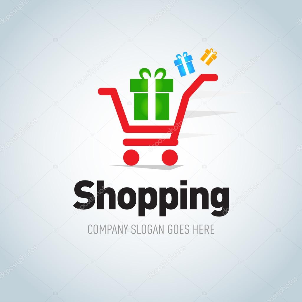 Shopping Cart With Presents Logo Stock Vector C Ideasign 110764534