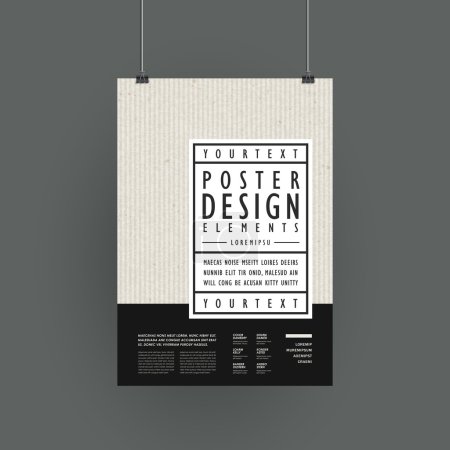 Illustration for Modern poster template design in simplicity style - Royalty Free Image