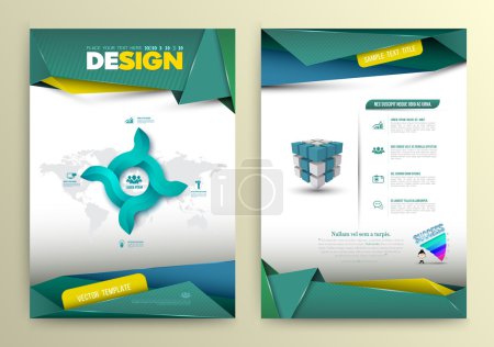 Illustration for Vector design page template modern style. Vector illustration. Can use for business data report, presentation, web page, brochure, leaflet, flyer, poster and advertising. - Royalty Free Image