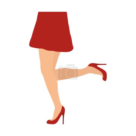 Illustration for Human body concept represented by female Legs icon. isolated and flat illustration - Royalty Free Image