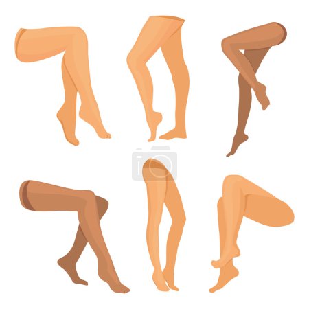 Illustration for Vector collection of beauty legs isolated eps10 - Royalty Free Image