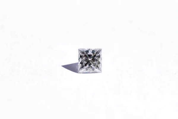 Princess Cut Diamond on White Background