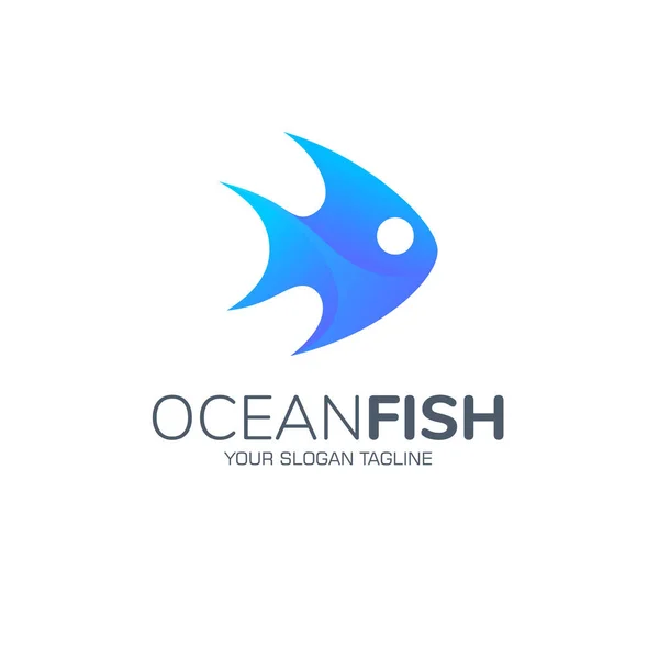 3D Blue Fish Logo Vector Icon Template. Modern Logo for fishing, food, fish restaurant, aquarium, company, consulting, corporate. Ocean Fish Design best useful for brand logo.