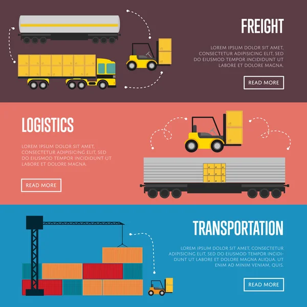 Retail logistics and distribution poster Stock Vector by ...