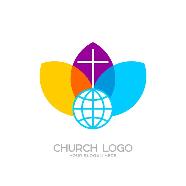 Church logo. Christian symbols. Dove - the symbol of the Holy Spirit ...