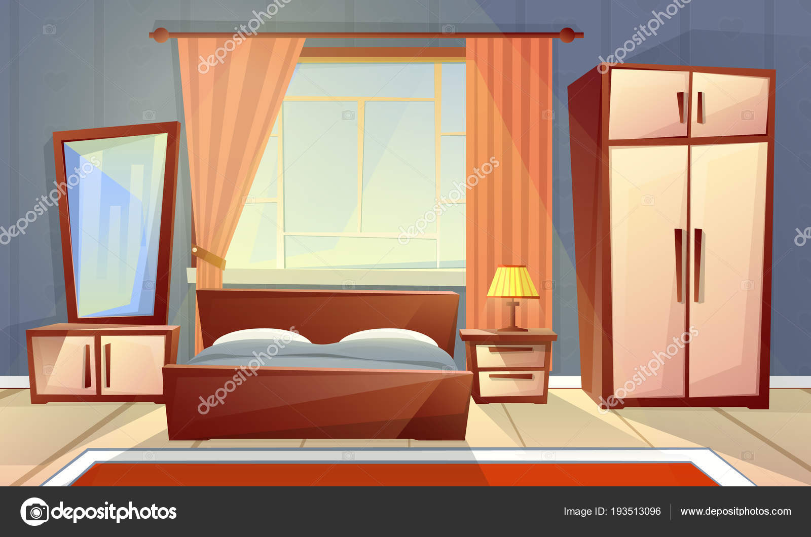 Cartoon room background Vector Art Stock Images | Depositphotos