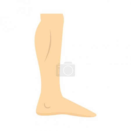 Illustration for Nude human leg icon isolated on white background vector illustration - Royalty Free Image