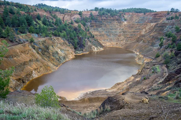 Panorama of Kokkinopezoula - Mitsero Red Lake on Cyprus