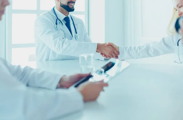 Team of doctors having consultation in clinic