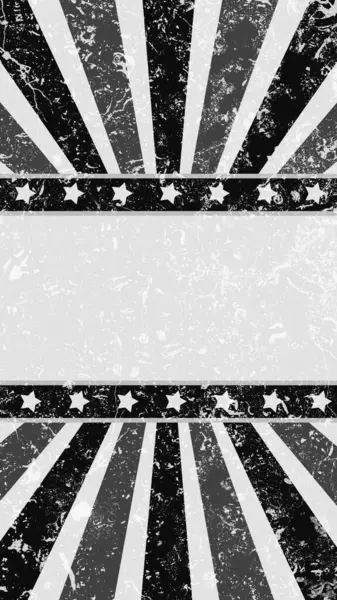 US Flag frame black and white monochrome grayscale background. USA flag placeholder template for text or images. US symbolics mock up