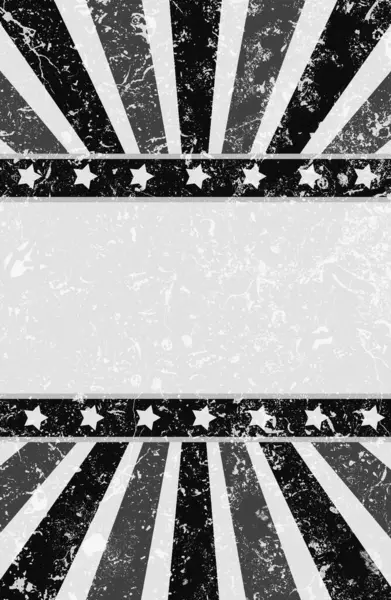 US Flag frame black and white monochrome grayscale background. USA flag placeholder template for text or images. US symbolics mock up