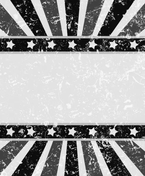 US Flag frame black and white monochrome grayscale background. USA flag placeholder template for text or images. US symbolics mock up