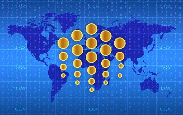 ocean virtual currency logo images. 3d illustration.