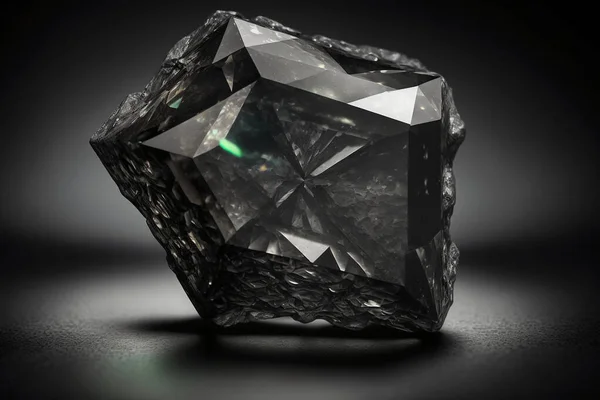 Diamond cut in rough diamond in coal mine concept