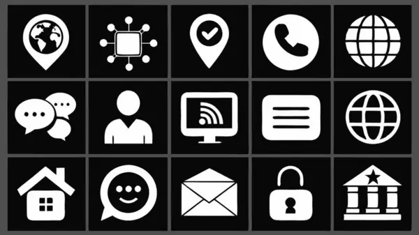 Collection of Connect Icons.Contact us icon set.Contact and Communication Icons.Set of Communication icon