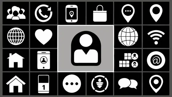 Collection of Connect Icons.Contact us icon set.Contact and Communication Icons.Set of Communication icon